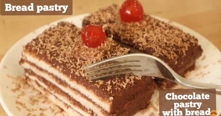 Instant bread pastry cake || chocolate bread pastry