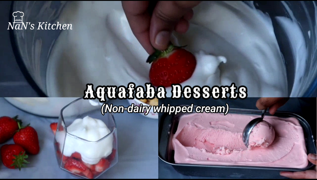 How To Make Whipped Cream From Chickpeas Aquafaba Strawberry Ice Cream Aquafaba Desserts Nan S Kitchen