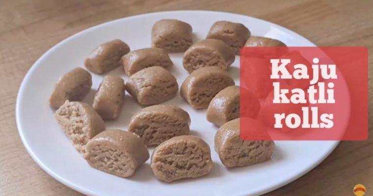 Kaju Katli Mini Rolls Recipe Using Jaggery||Cashew Nut Fudge