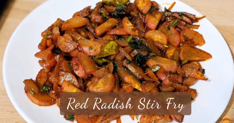 Quick & Simple Red Radish Stir Fry in 10 Minutes || Radish Fry Recipe