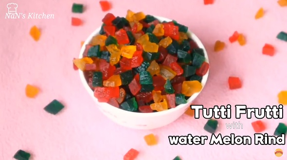 Homemade Tutti Frutti from WaterMelon Rind | DIY fruit Candy